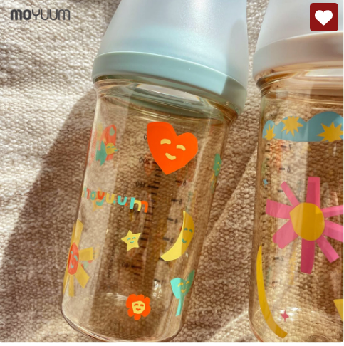  Bình sữa Moyuum PPSU Mov.aa  Bản Họa Tiết - Xanh Mint 