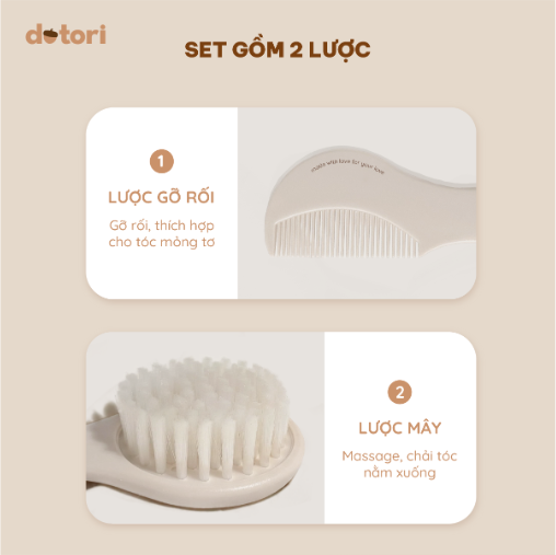  Set lược chải tóc cho bé Dotori 