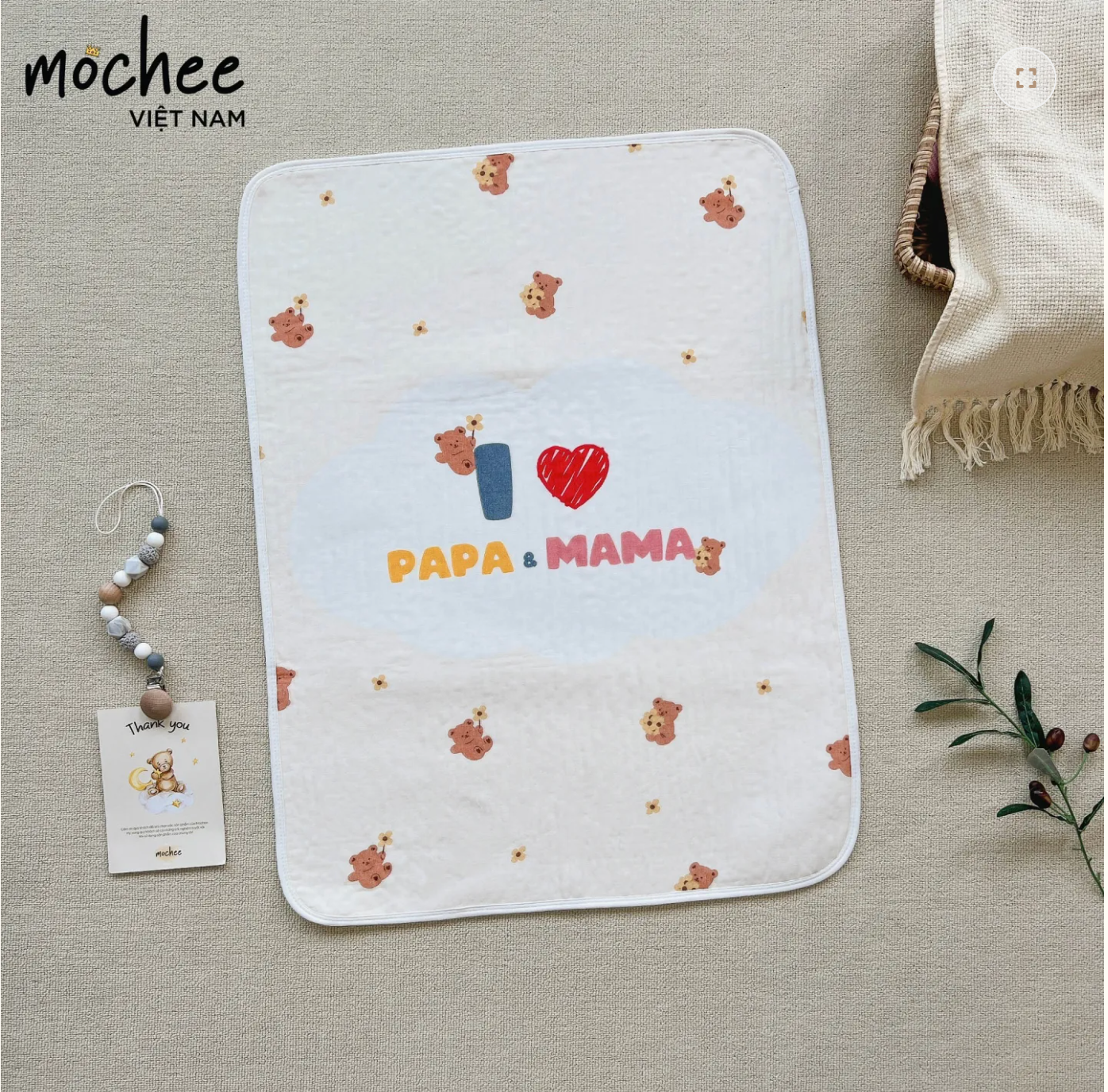  Mochee - Lót thay bỉm sợi tre 