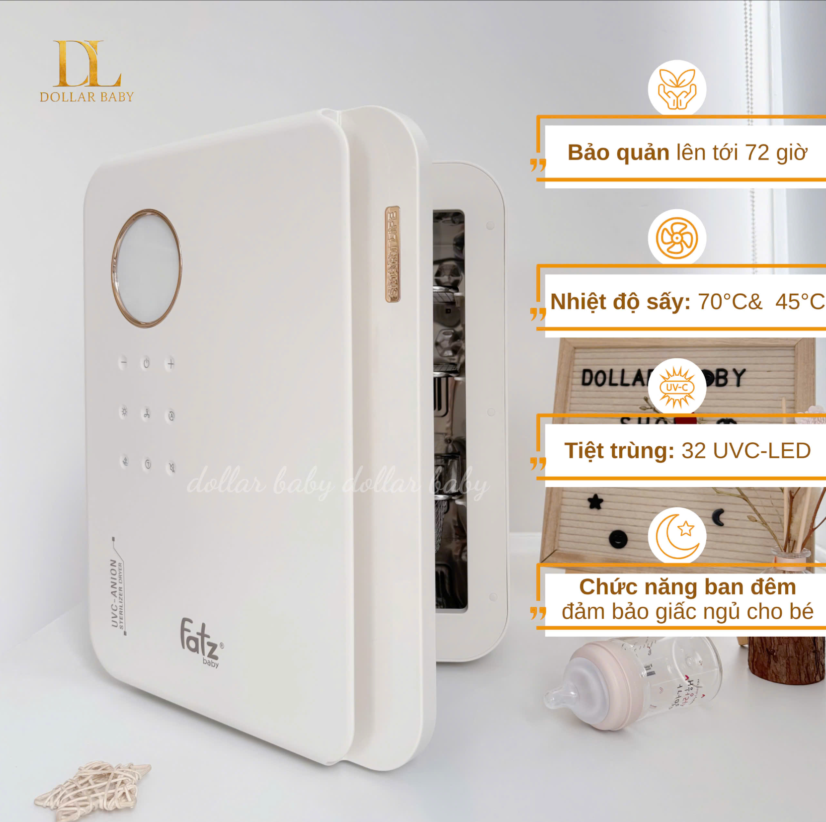  FATZ BABY - Máy tiệt trùng UVC-LED công nghệ Anion e - KING 7 