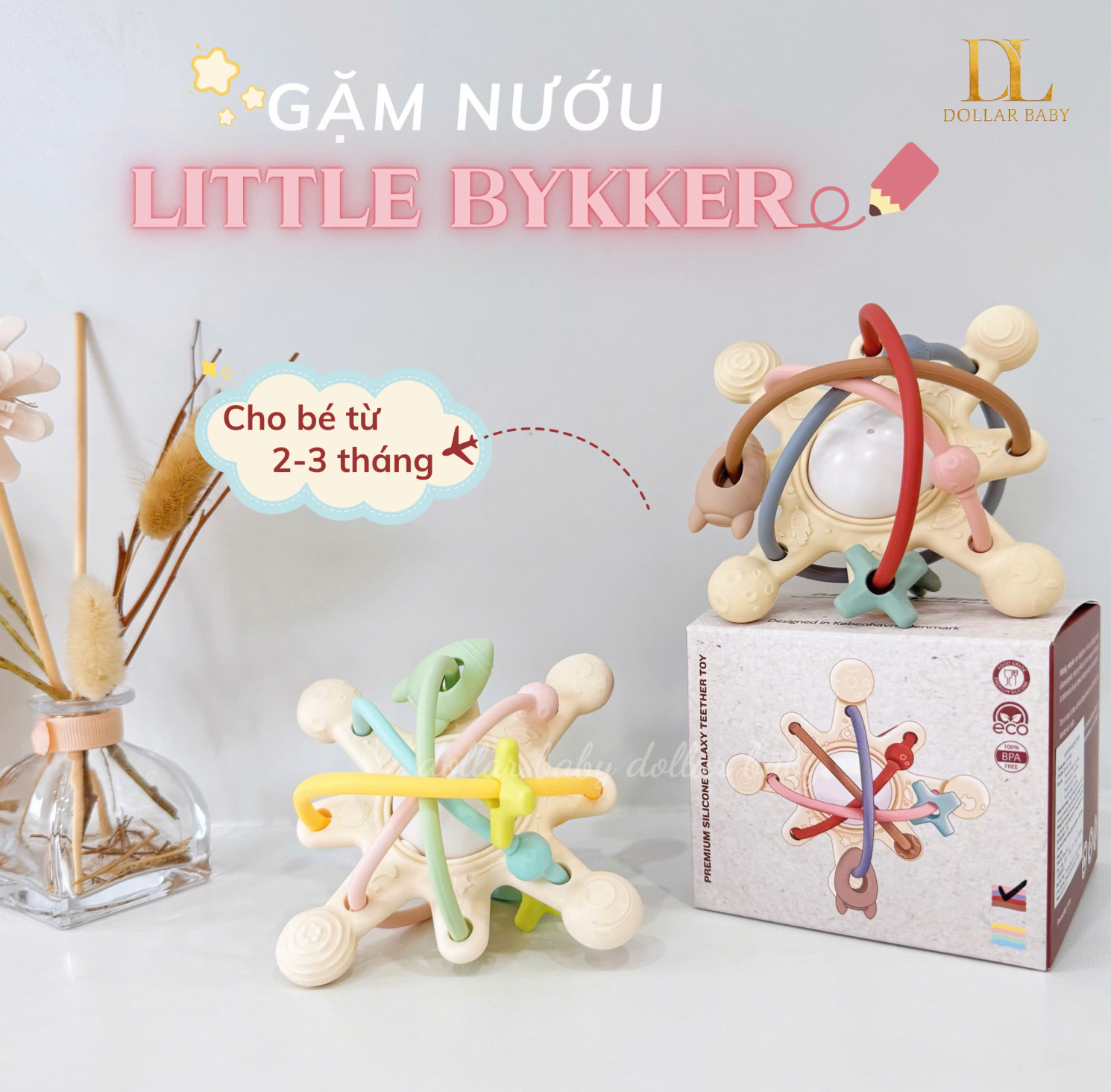  LITTLE BYKKER - Gặm nướu Silicone Galaxy Vũ trụ 