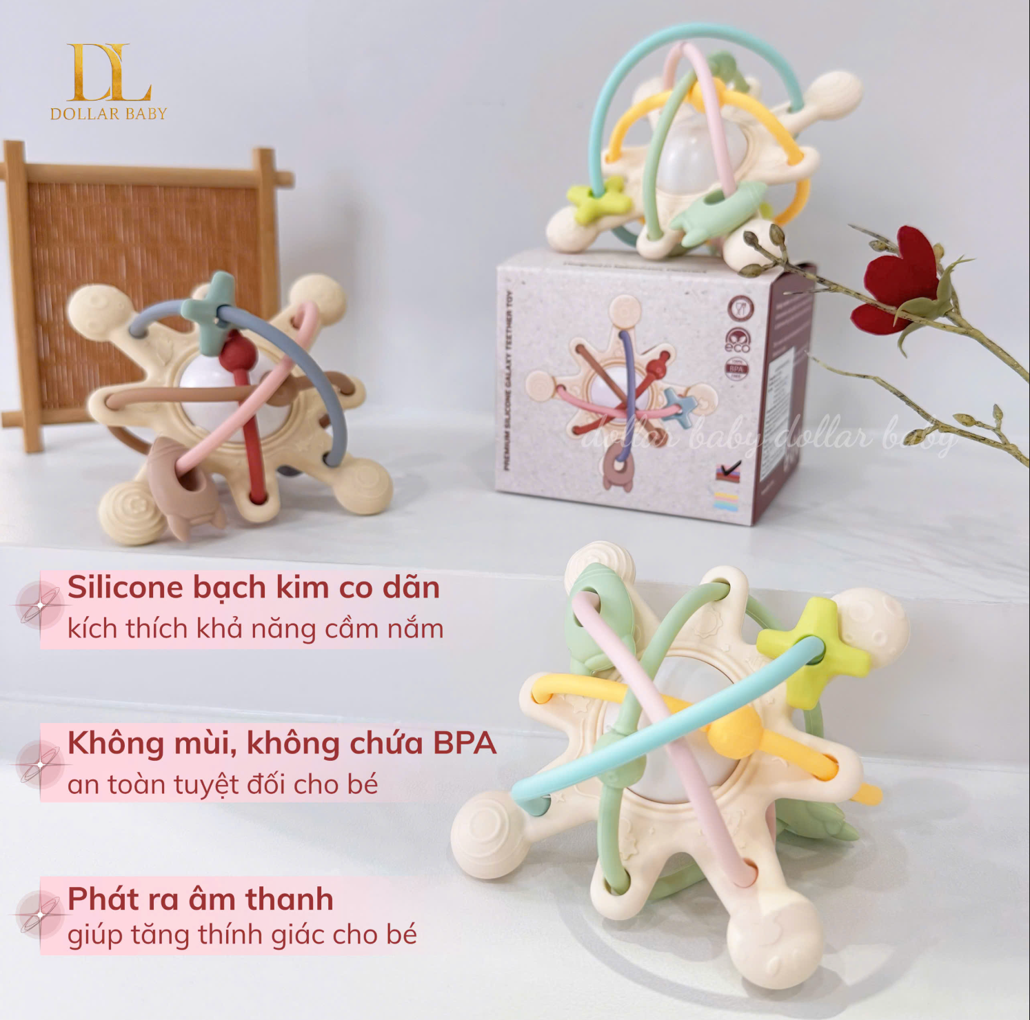  LITTLE BYKKER - Gặm nướu Silicone Galaxy Vũ trụ 