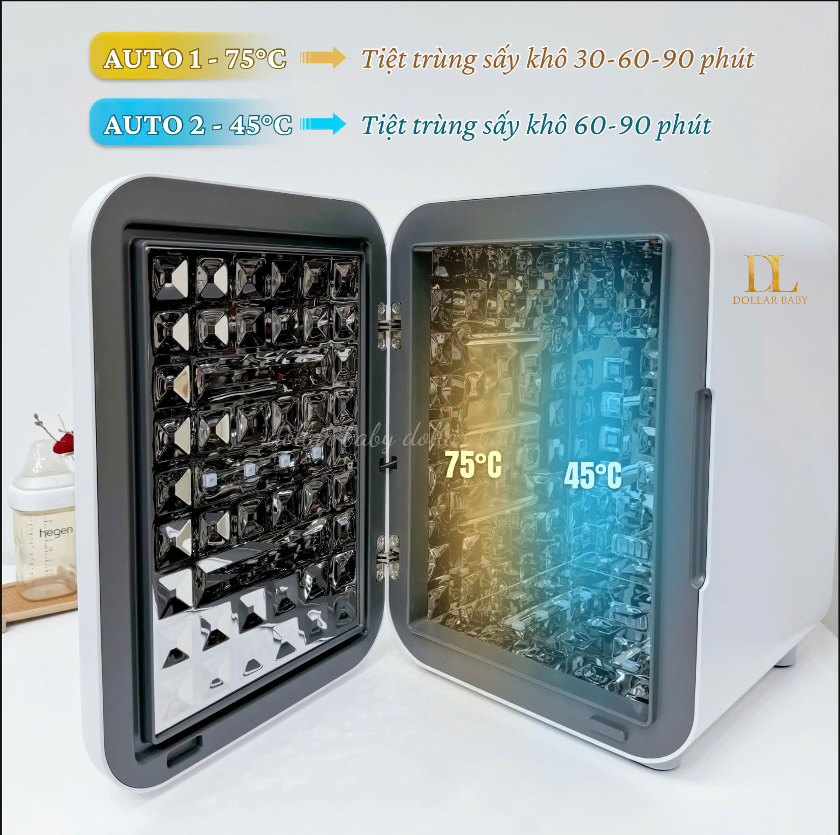 MOAZ BÉBÉ - Máy tiệt trùng sấy khô UVC PLASMA ION - MB113 