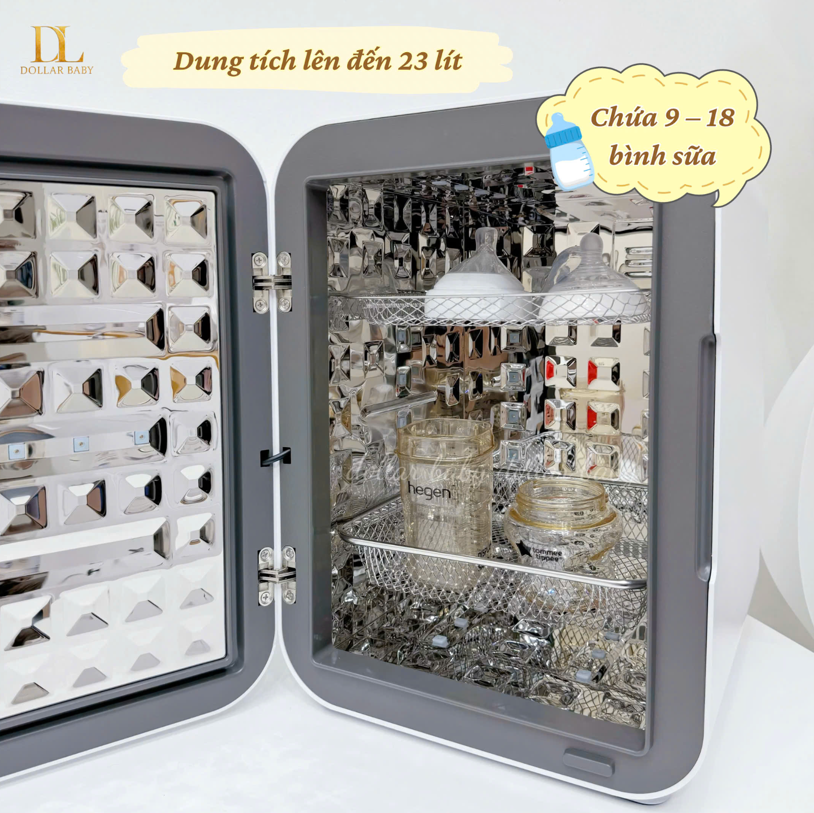  MOAZ BÉBÉ - Máy tiệt trùng sấy khô UVC PLASMA ION - MB113 