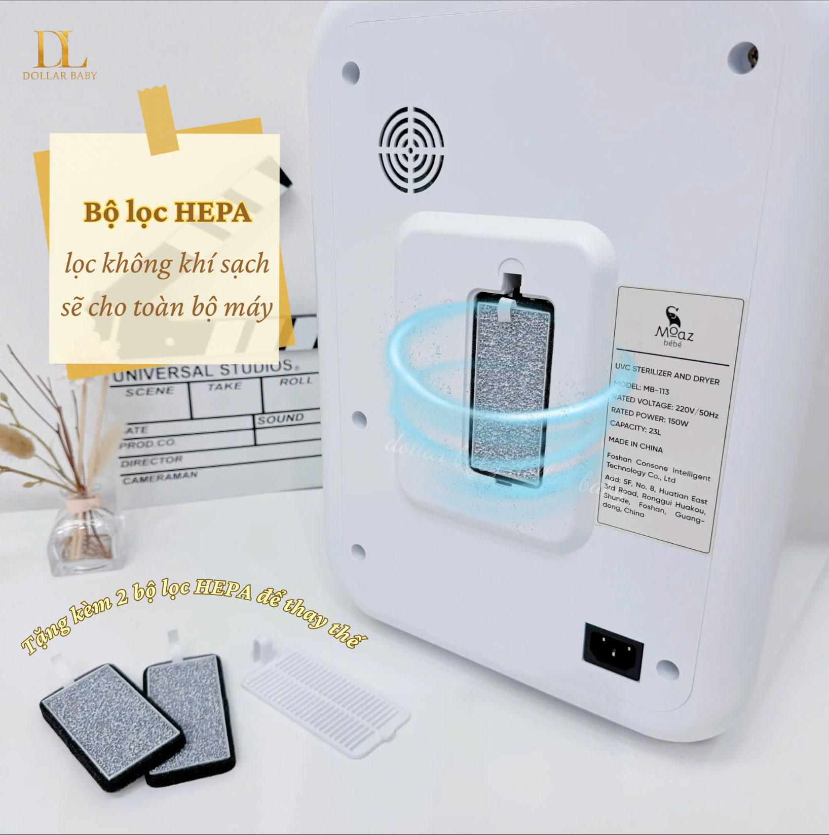  MOAZ BÉBÉ - Máy tiệt trùng sấy khô UVC PLASMA ION - MB113 