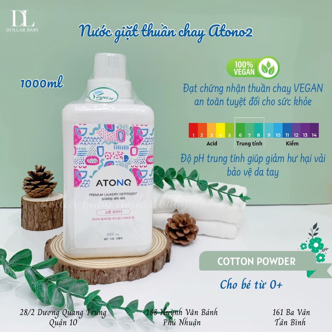  Nước Giặt Thuần Chay Cao Cấp ATONO2 1L 