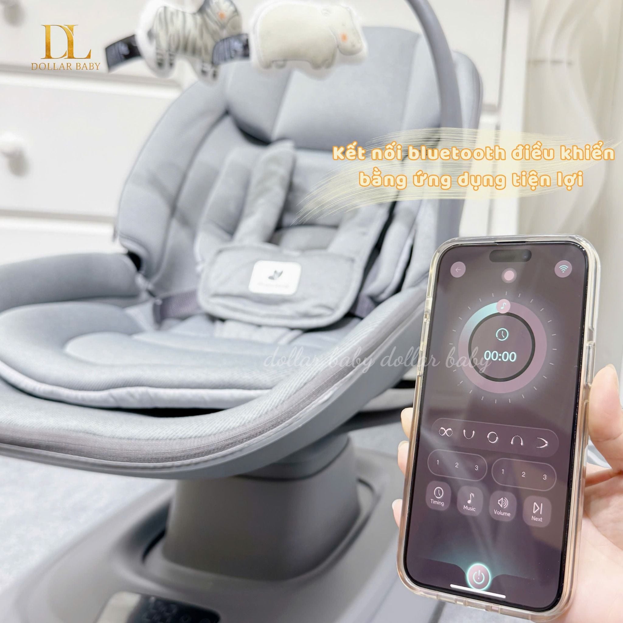  Nôi Ru Ngủ Đa Chuyển Động Mastela Duluxe 360° 