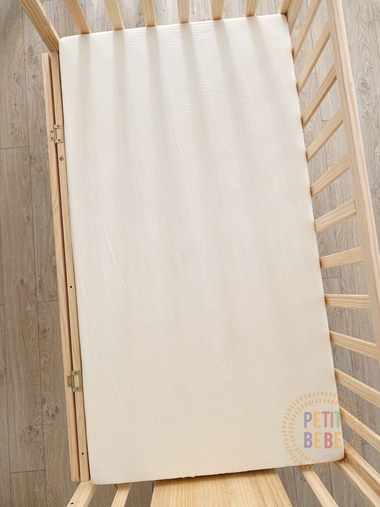  Drap Bọc Nệm Cũi Oval MonMon  -  ( 68 x 123 x 5 cm ) 
