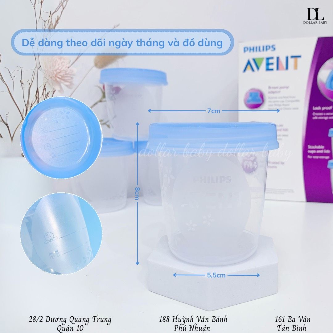  Set 10 Cốc Trữ Sữa Mẹ Philips Avent - SCF618/10 