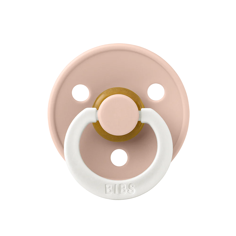  Ty Ngậm Núm Tròn Cao Su Tự Nhiên BIBS Pacifier Colour Latex Size 2 - 6M+ 