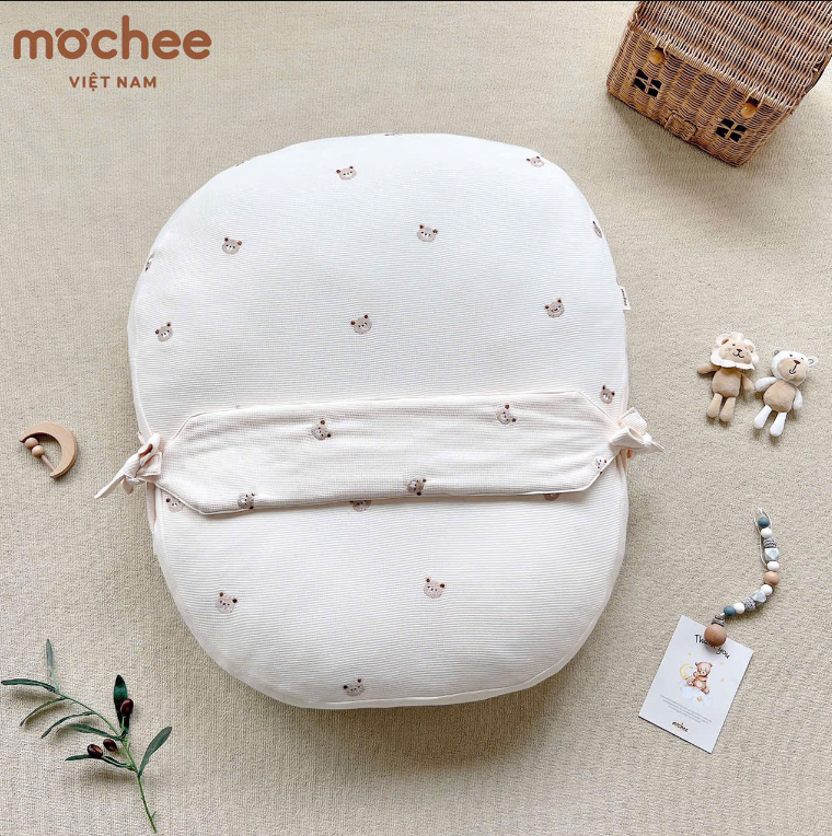  MOCHEE - Gối Chống Trào Ngược Cotton Waffle 
