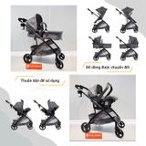  Xe đẩy tích hợp ghế ô tô Baby Trend Sonar Switch 6-in-1 Modular Travel System 