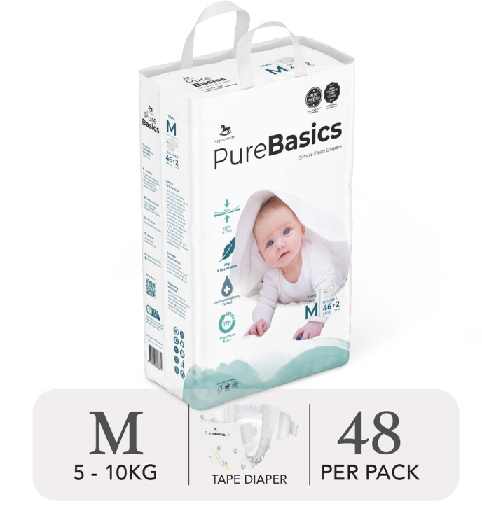  Bỉm tã ngày đêm Applecrumby Purebasics Diapers 