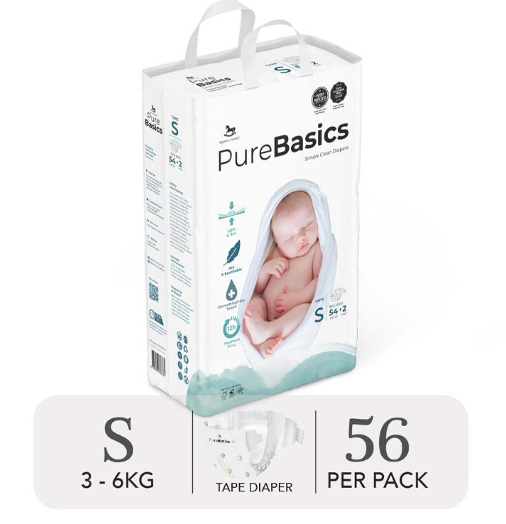  Bỉm tã ngày đêm Applecrumby Purebasics Diapers 