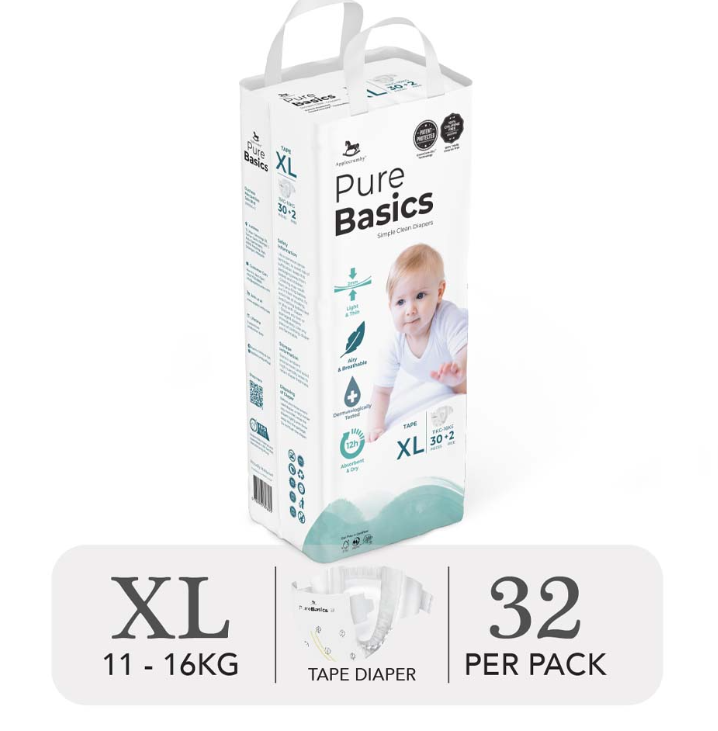  Bỉm tã ngày đêm Applecrumby Purebasics Diapers 