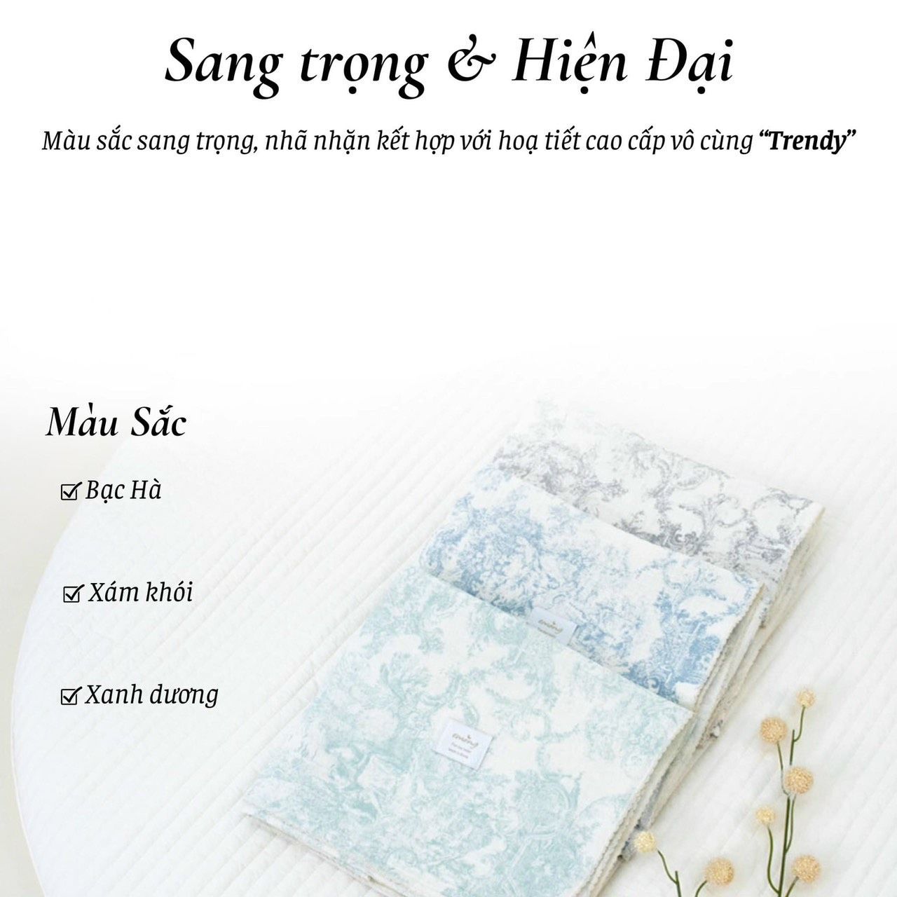  Chăn Hoạ Tiết Emong Toile Blanket 