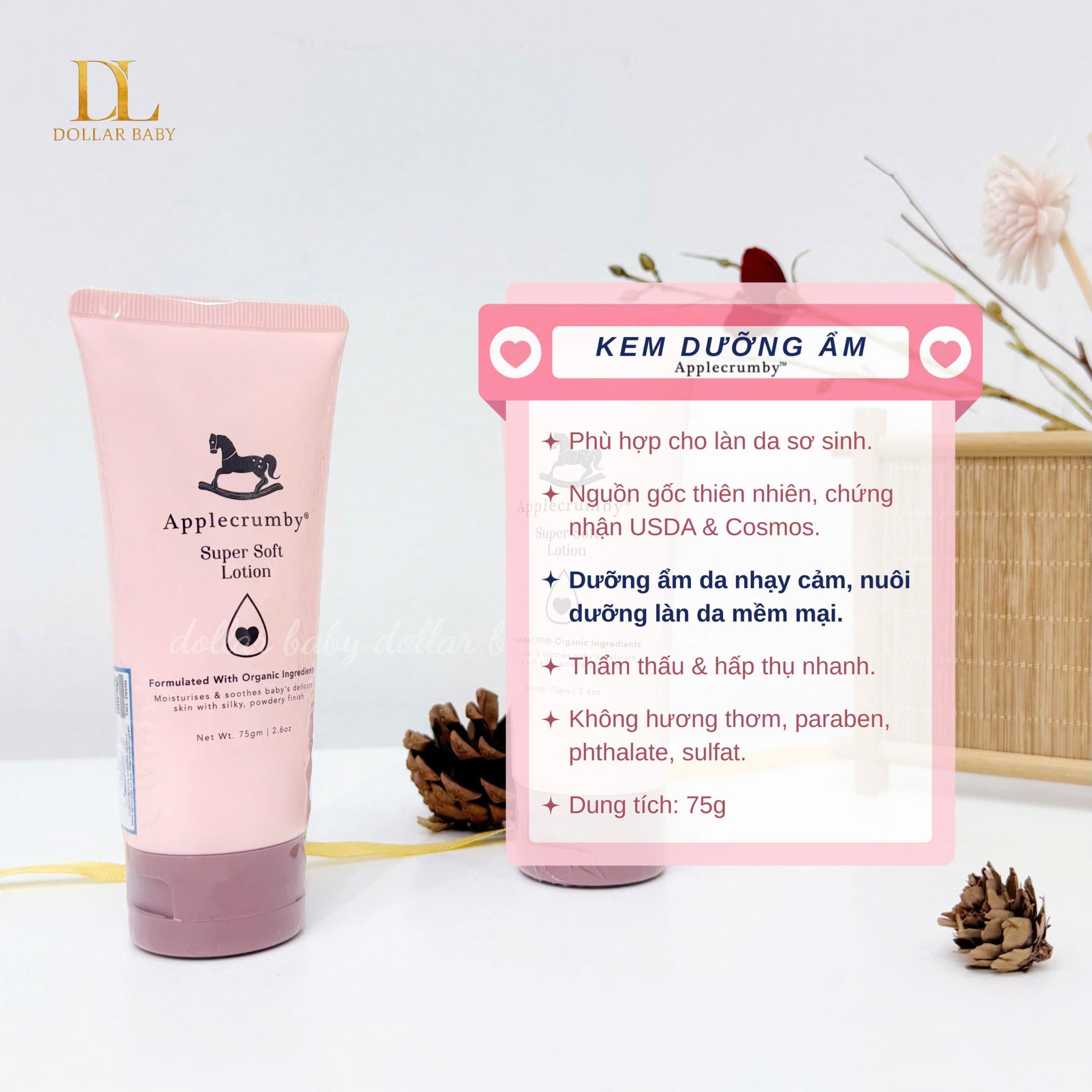  Kem Dưỡng Ẩm Làm Dịu Cho Da Nhạy Cảm Applecrumby 