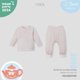  NOUS - Bộ Dài Tay Chui Đầu Kẻ Hồng 