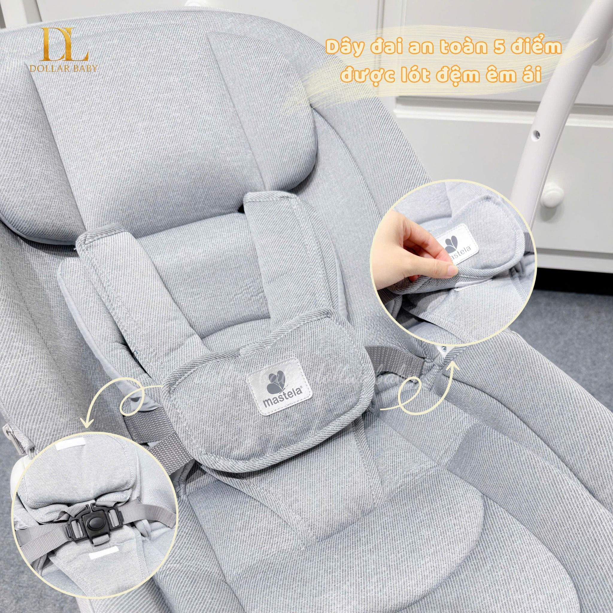  Nôi Ru Ngủ Đa Chuyển Động Mastela Duluxe 360° 