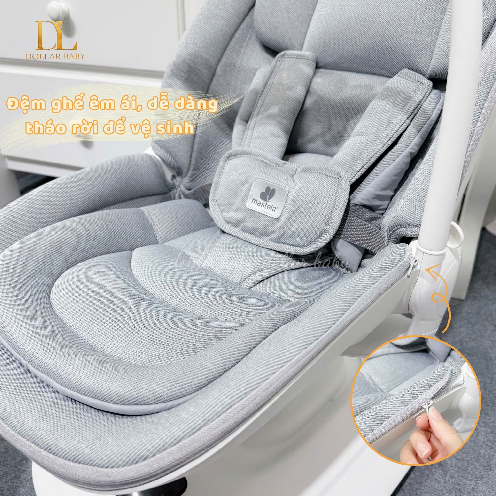  Nôi Ru Ngủ Đa Chuyển Động Mastela Duluxe 360° 