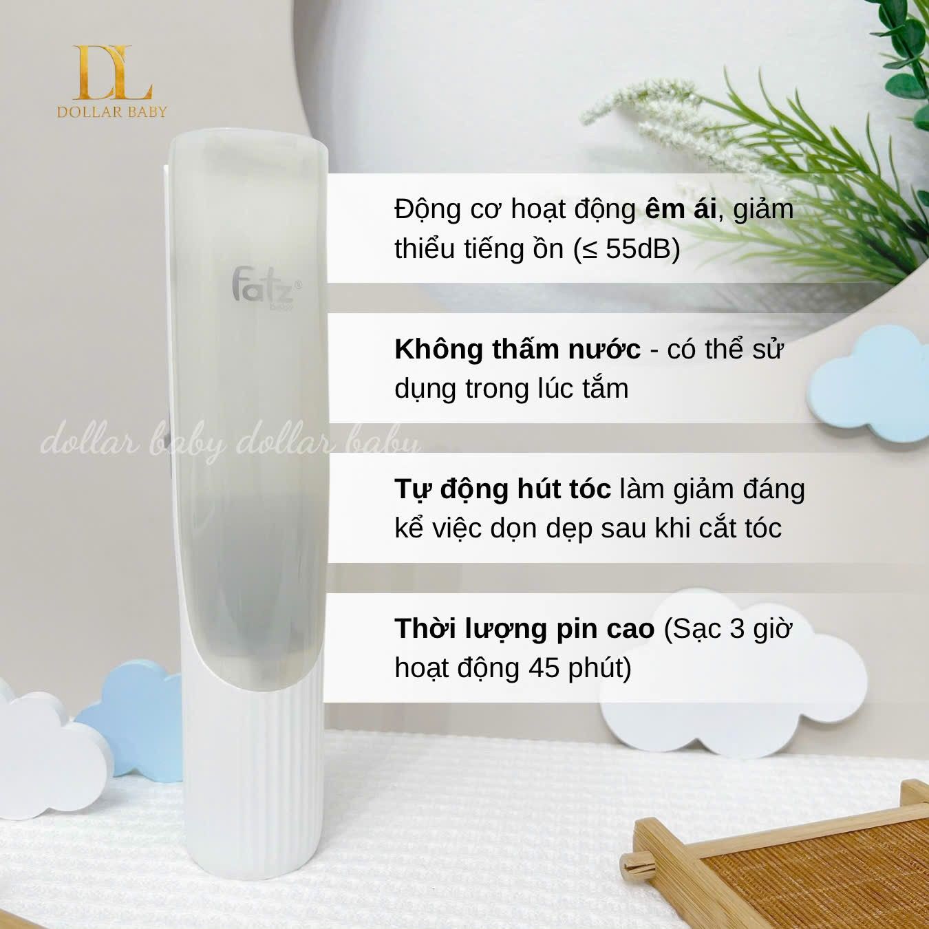  FATZ BABY - Tông Đơ Cắt Và Hút Tóc - Trim 4 