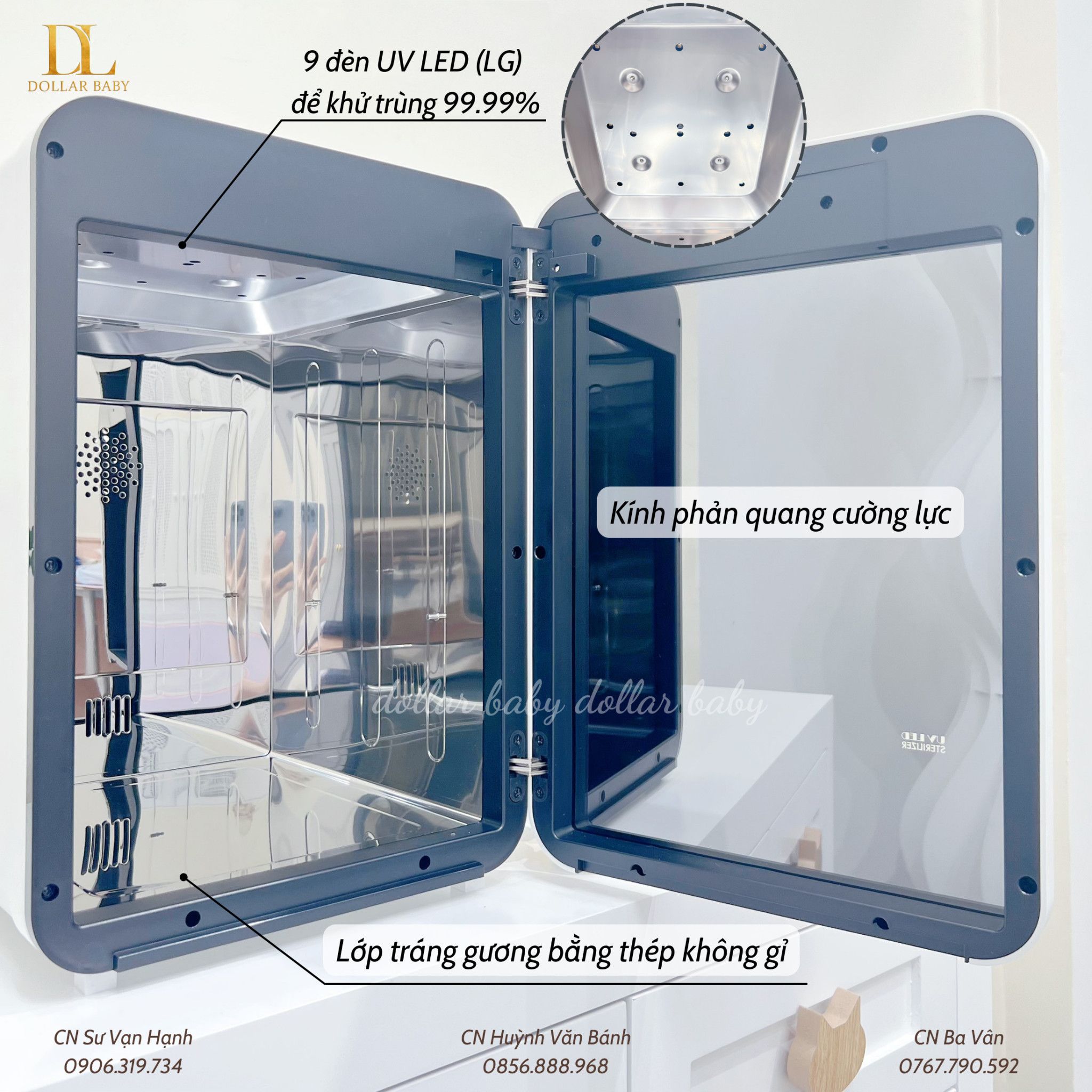  Máy tiệt trùng sấy khô bình sữa UV LED Haenim 4G 