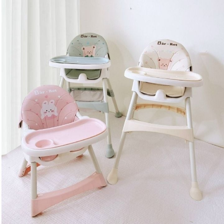  Ghế Ăn Dặm Gấp Gọn BARROT BR030 Có Ngả Lưng Cho Bé 