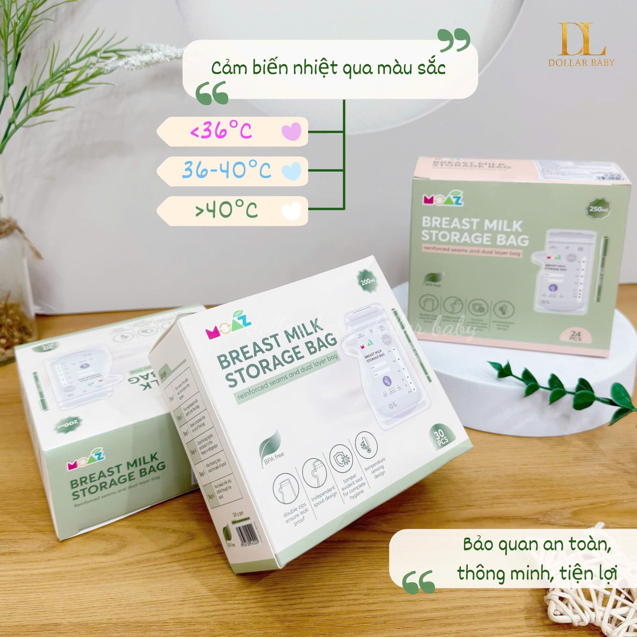  MOAZ ECO - Túi trữ sữa 