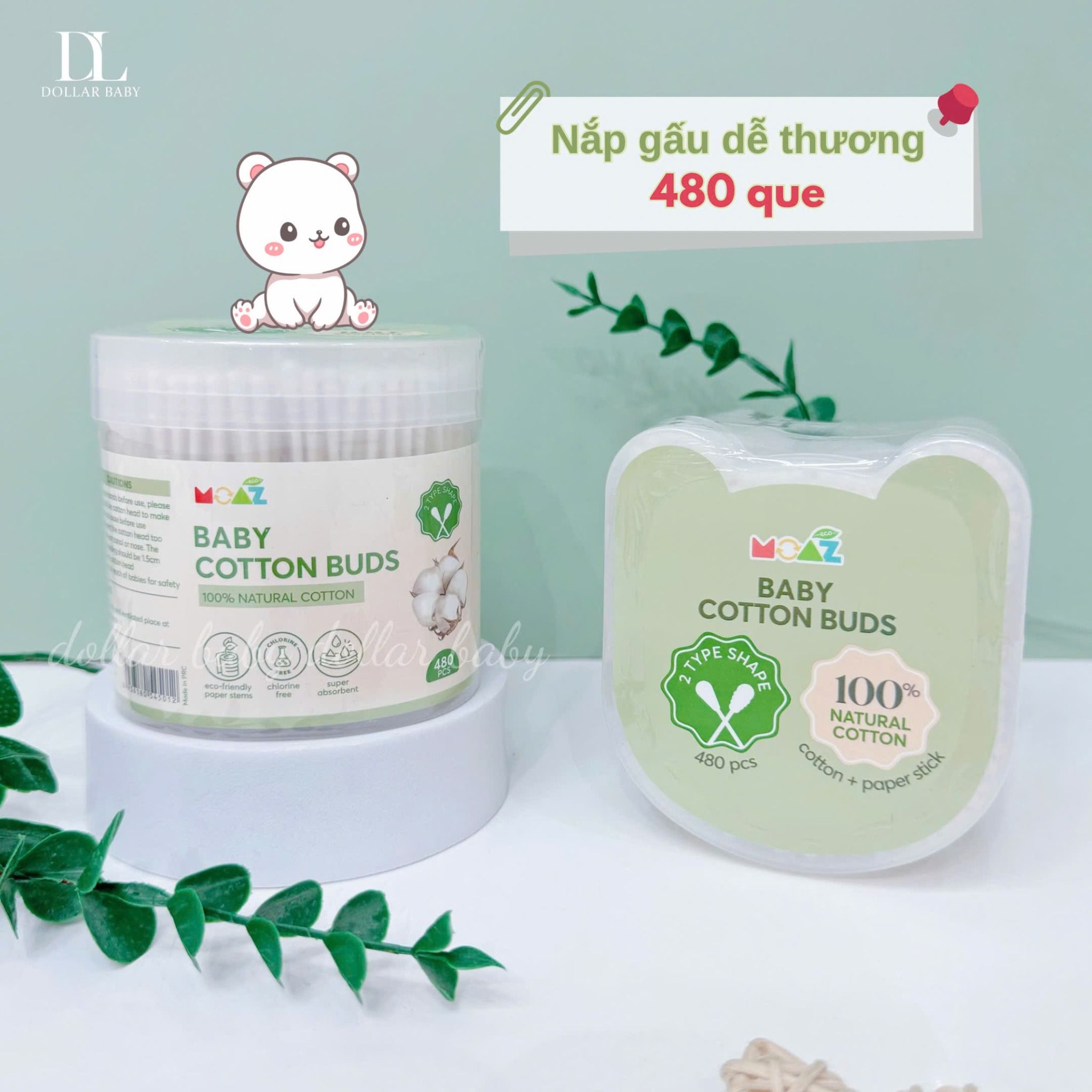  MOAZ ECO - Tăm bông trẻ em 