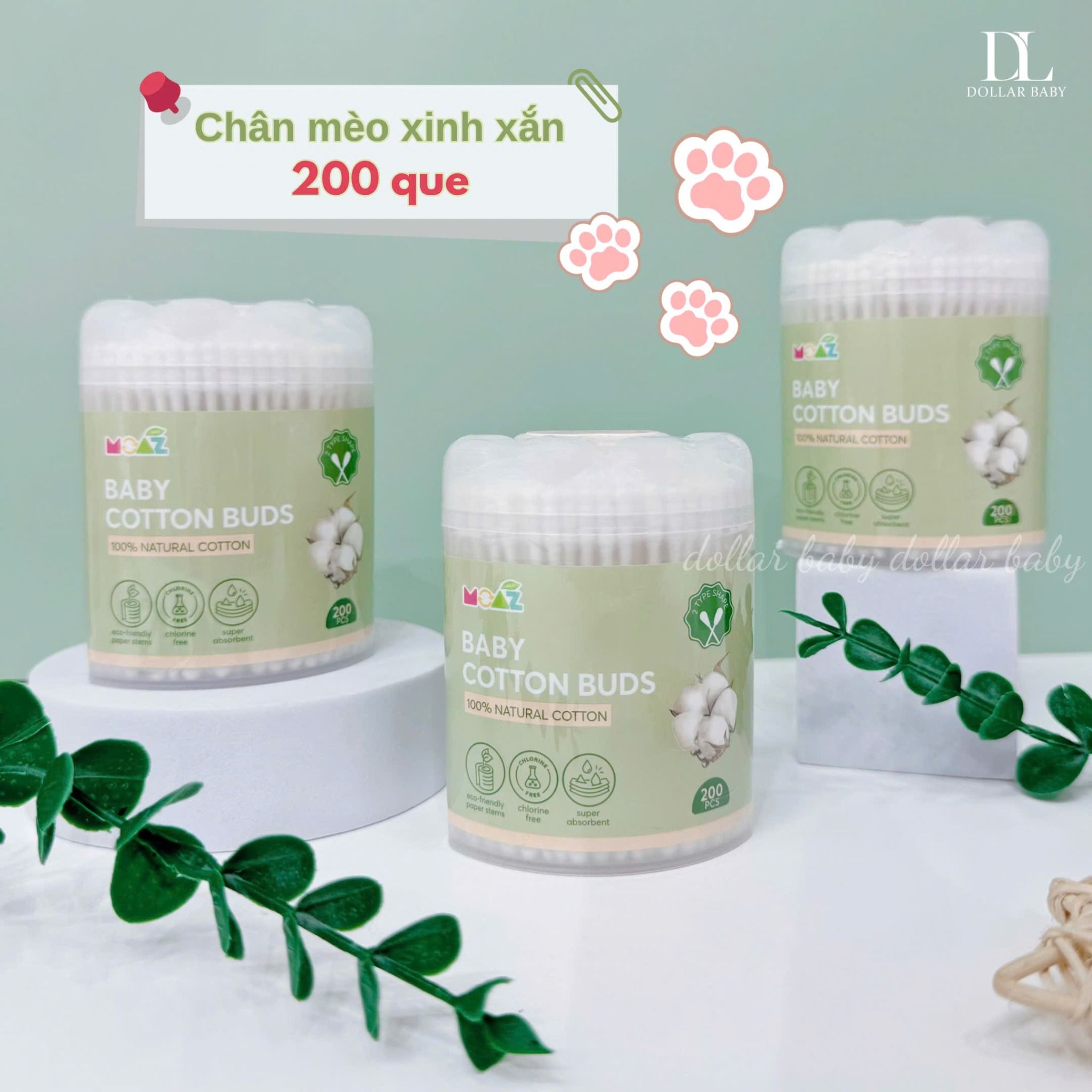  MOAZ ECO - Tăm bông trẻ em 