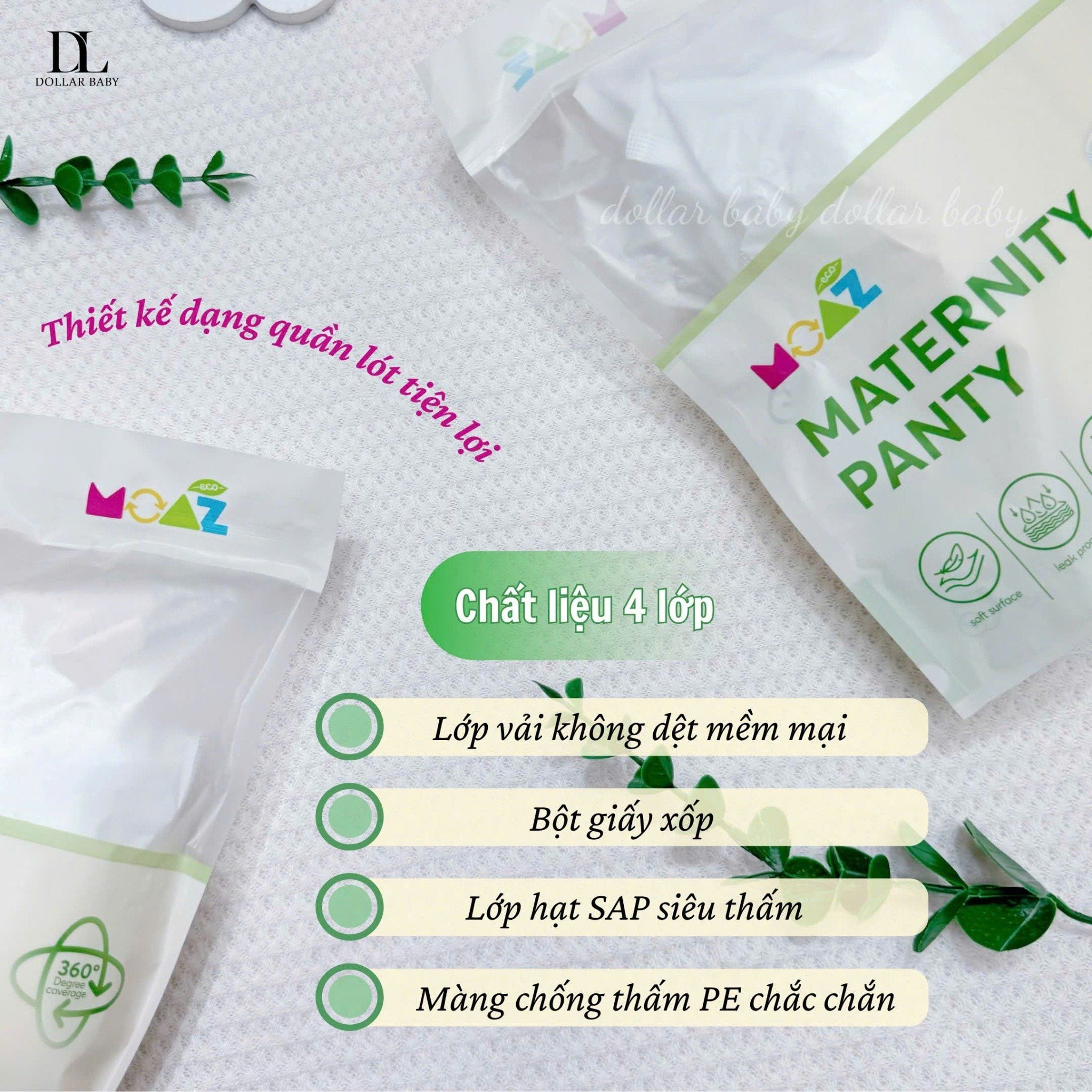  MOAZ ECO - Quần bỉm cho mẹ sau sinh 