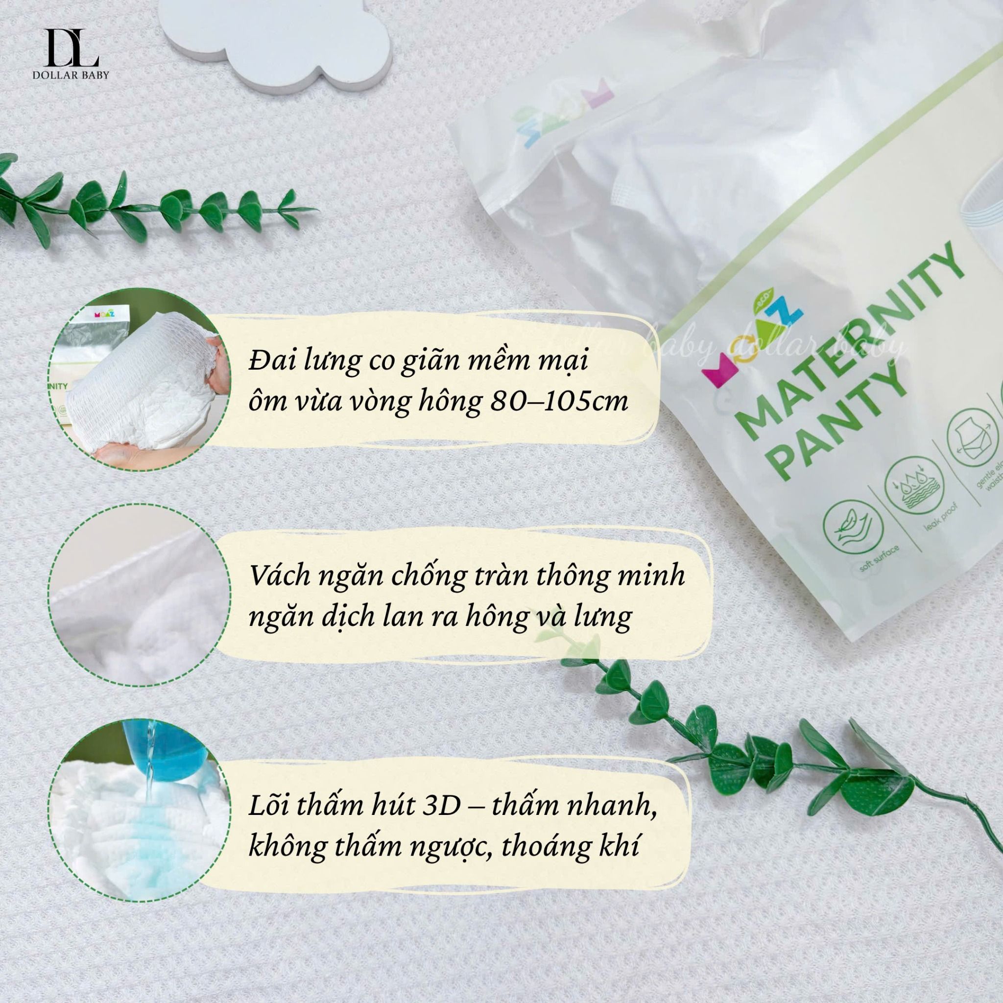  MOAZ ECO - Quần bỉm cho mẹ sau sinh 