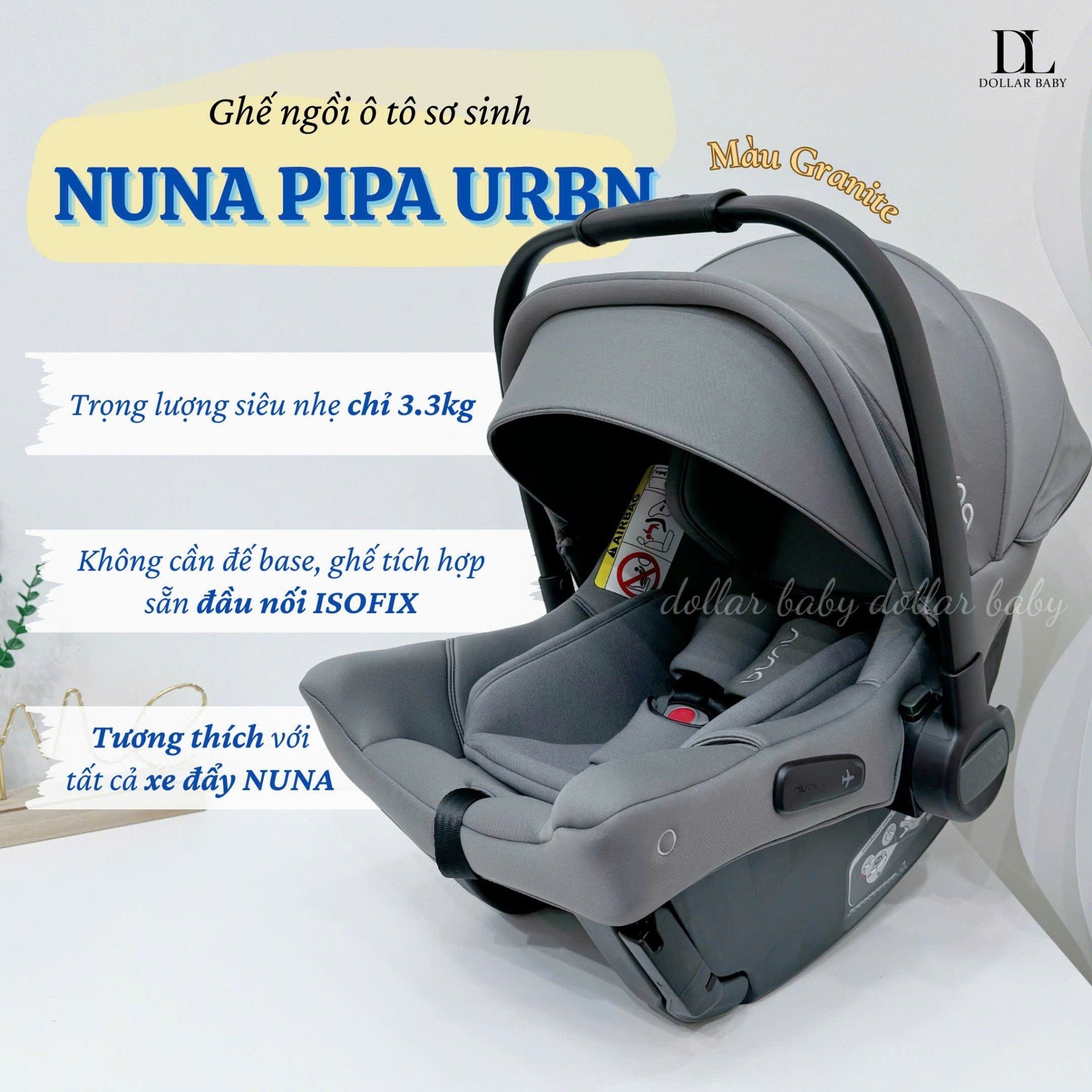  Ghế Ngồi Ô Tô Sơ Sinh Nuna Pipa Urbn 