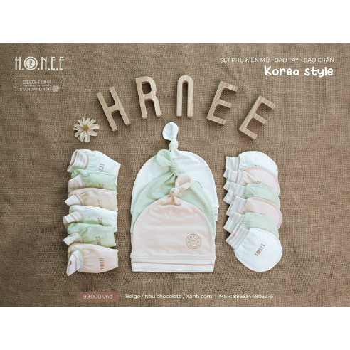  HRNEE - Set PK Mũ Bao Tay Chân Korea Style 