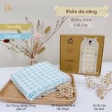  Khăn Đa Năng Sợi Tre Lụa La Pomme Phối Màu ( 120 x120 ) 