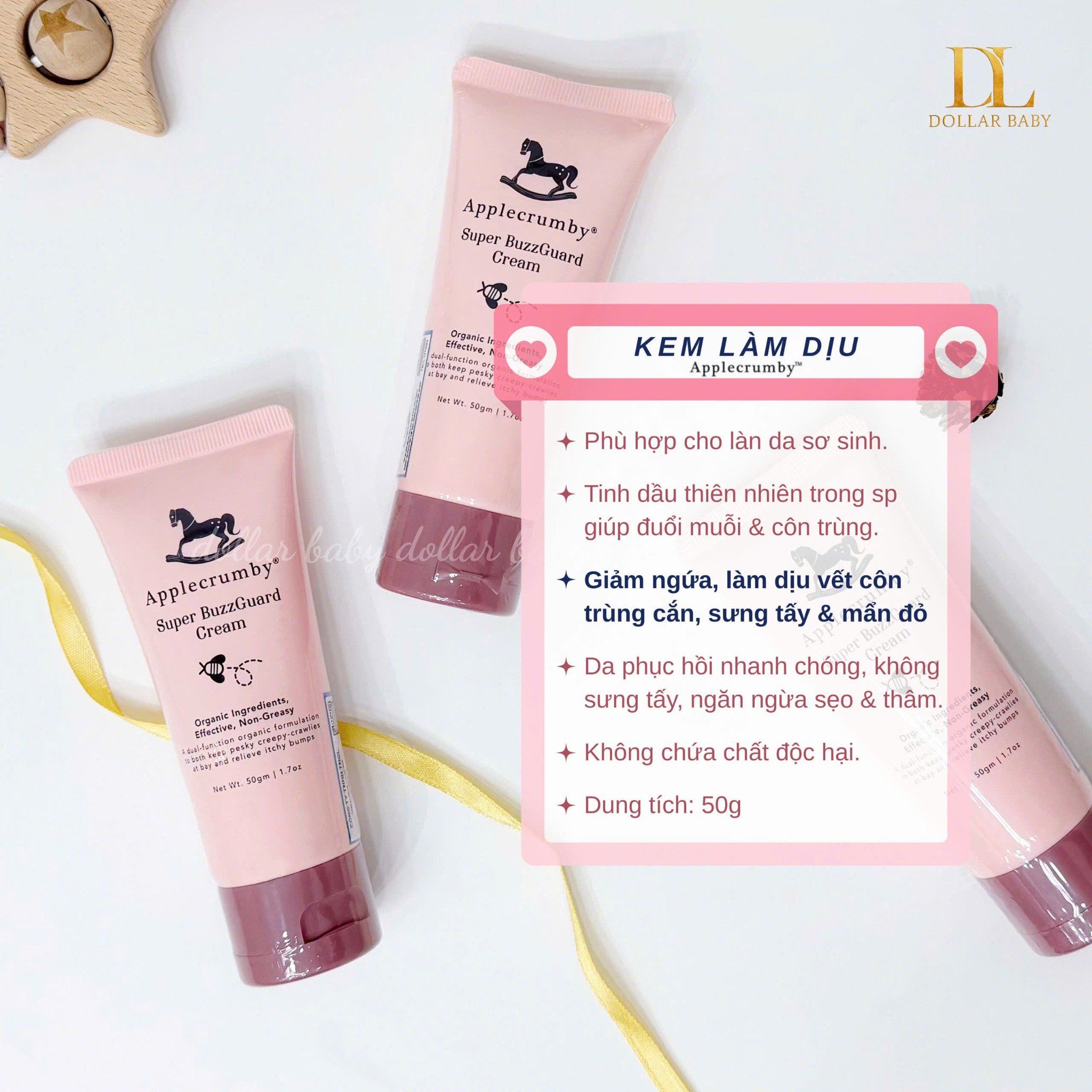  Kem Làm Dịu Vết Sưng Ngứa, Ngăn Ngừa Muỗi Và Côn Trùng Cắn Applecrumby 