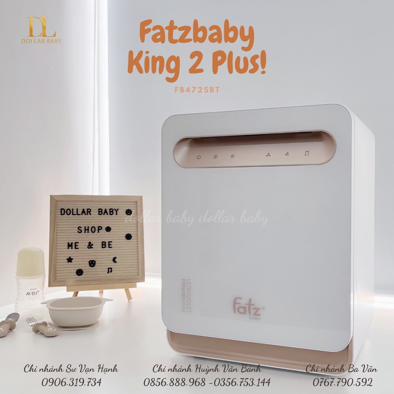  FATZ BABY - Máy tiệt trùng sấy khô UVC LED – King 2 plus 