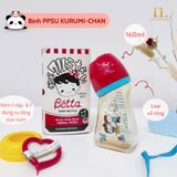  Bình Sữa Betta PPSU Cổ Rộng Kurumi 160ml 