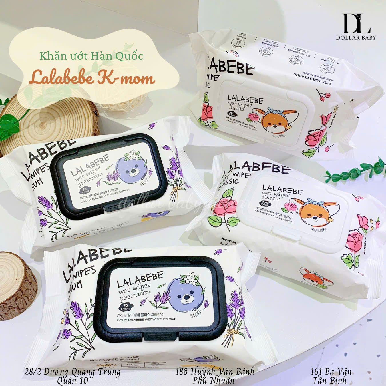  Khăn Ướt Hàn Quốc Lalapopo K-mom 