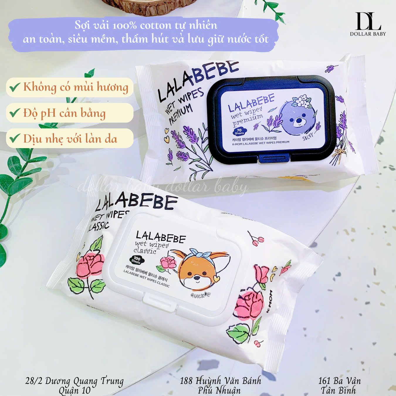  Khăn Ướt Hàn Quốc Lalapopo K-mom 
