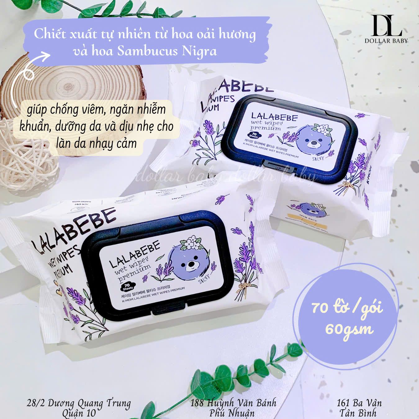  Khăn Ướt Hàn Quốc Lalapopo K-mom 