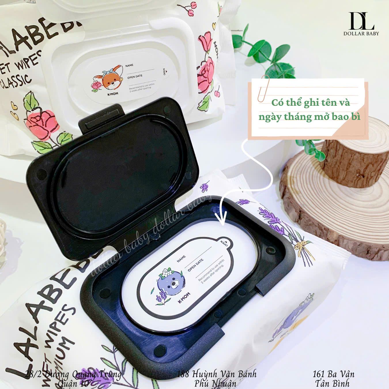  Khăn Ướt Hàn Quốc Lalapopo K-mom 