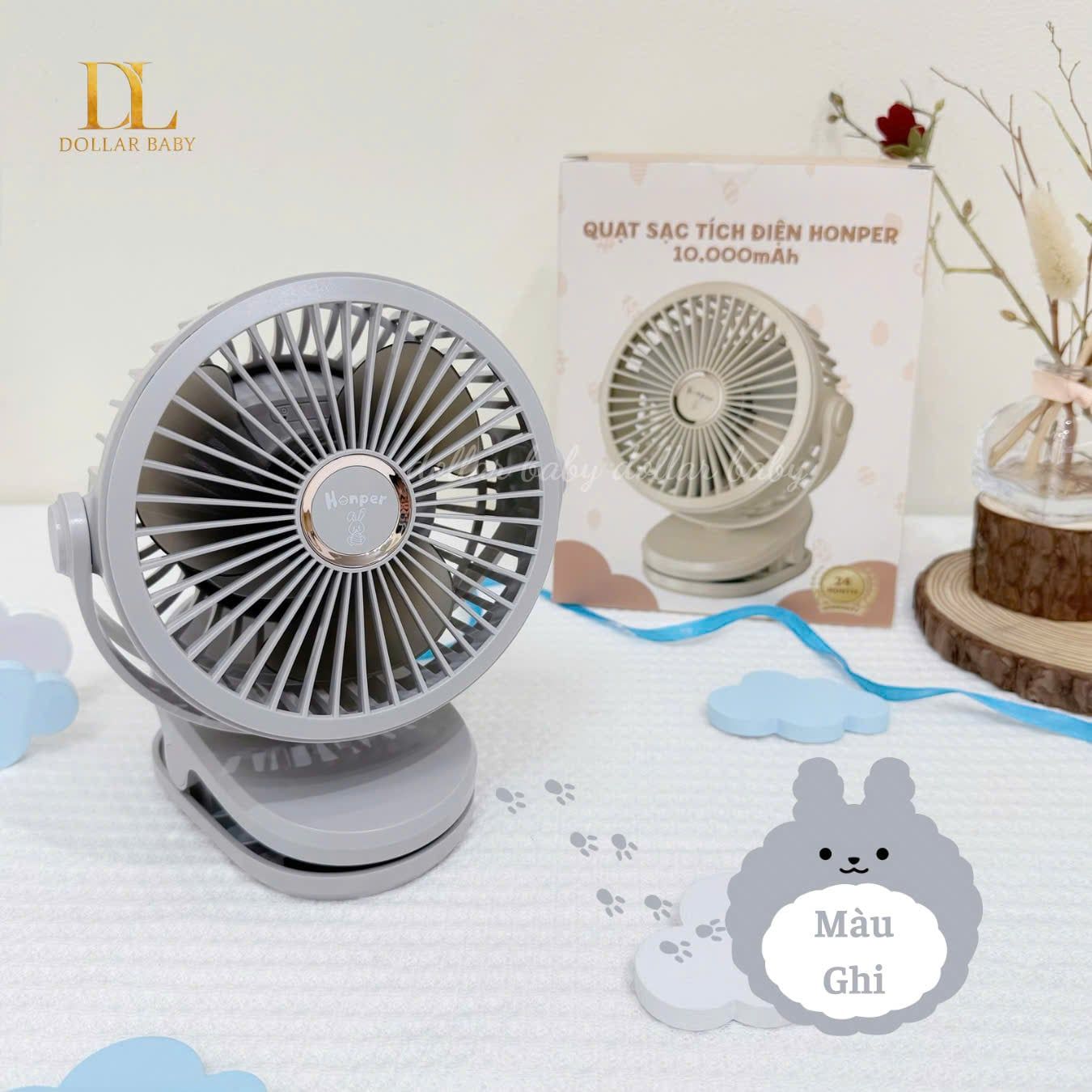  Quạt Sạc Tích Điện Honper  HP2301 