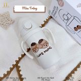  Bình Nước Giữ Nhiệt Nắp Bấm Ubmom - I Love Mong 