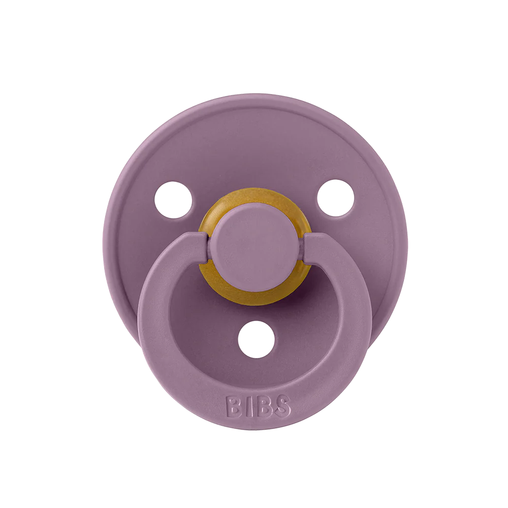  Ty Ngậm Núm Tròn Cao Su Tự Nhiên BIBS Pacifier Colour Latex Size 2 - 6M+ 
