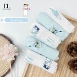 Set 5 Khăn Sữa Sợi Tre Lụa La Pomme Phối Màu ( 30 x 30 ) 