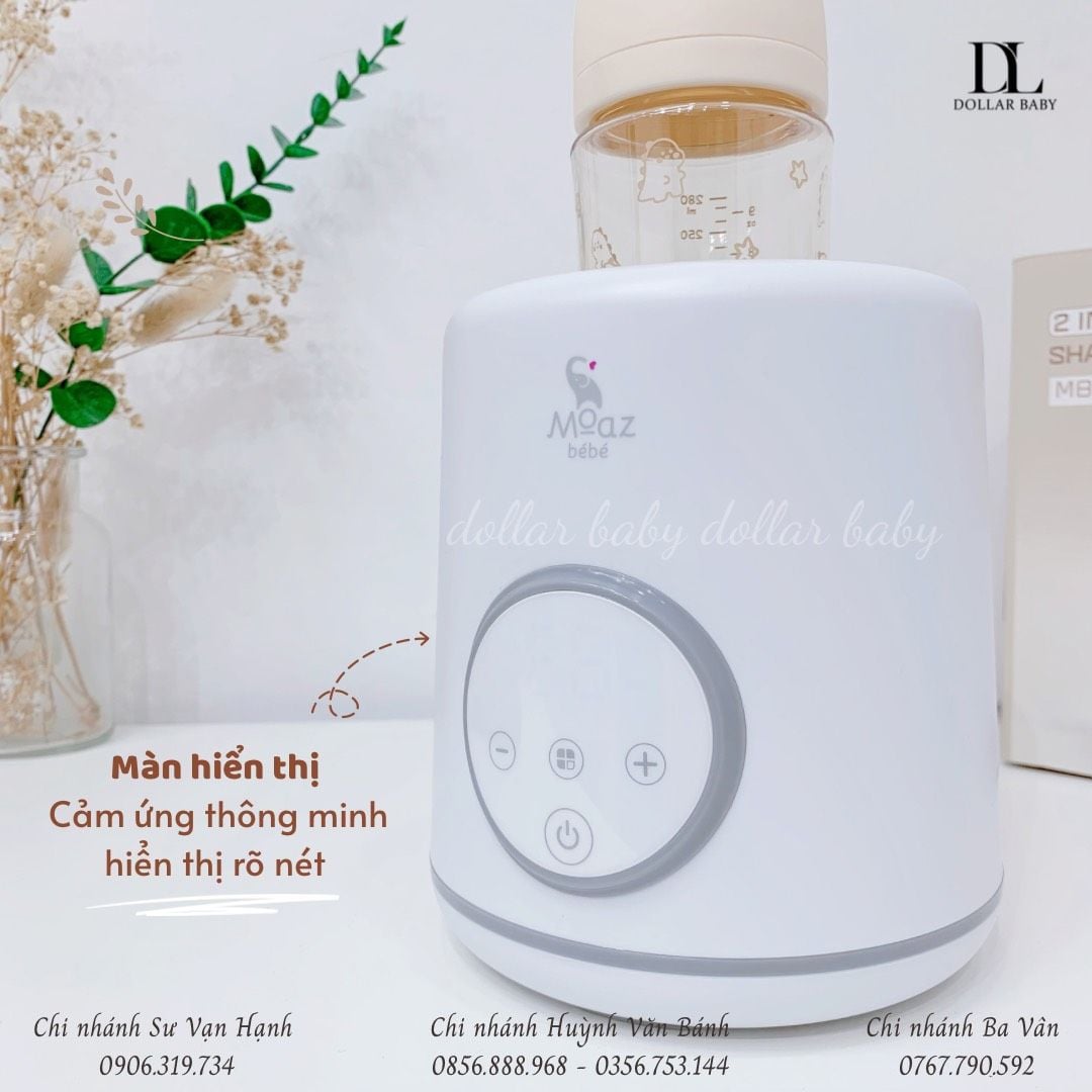  MOAZ BÉBÉ - Máy Lắc Bình Sữa Và Giữ Ấm Sữa Thông Minh - MB079 