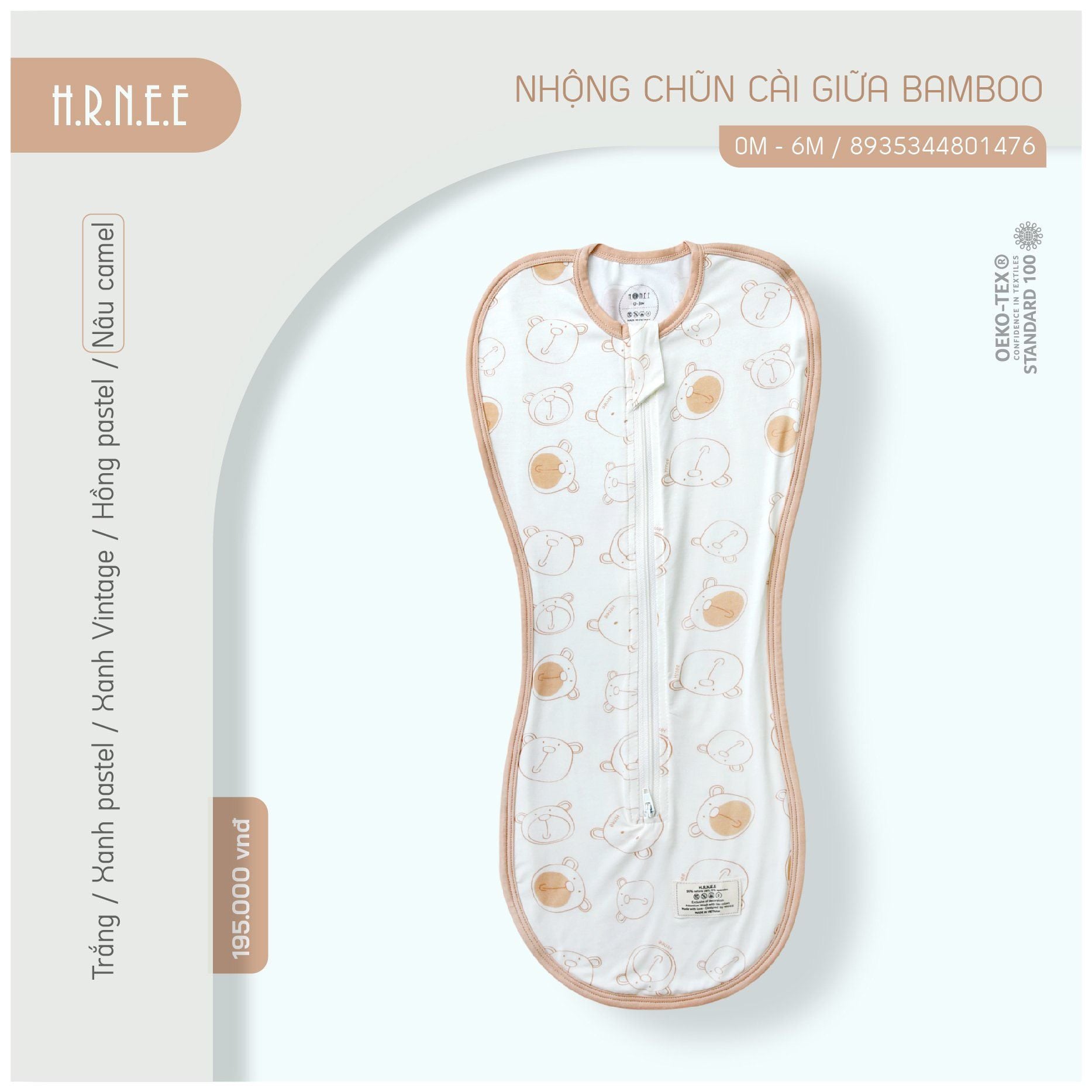  Nhộng Chũn Cài Giữa Bamboo HRNEE 