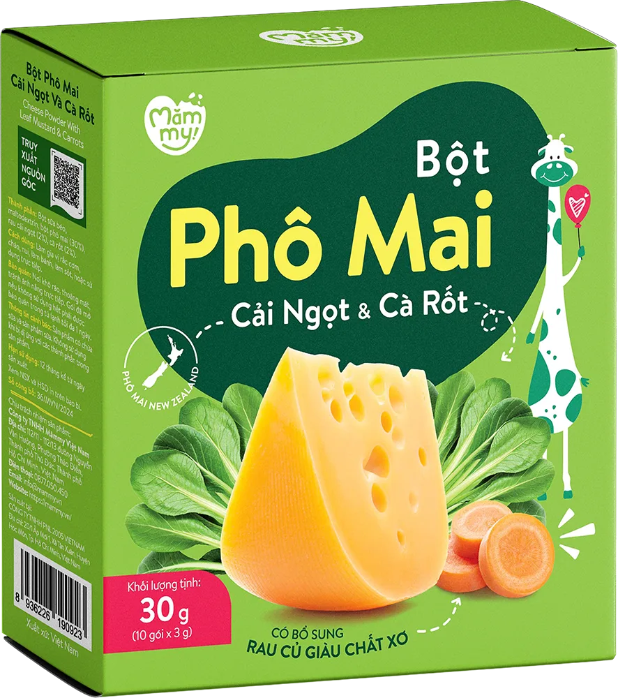  Bột Phô Mai Tách Muối Mămmy - 30 Gram ( 10 gói x 3 Gram ) 