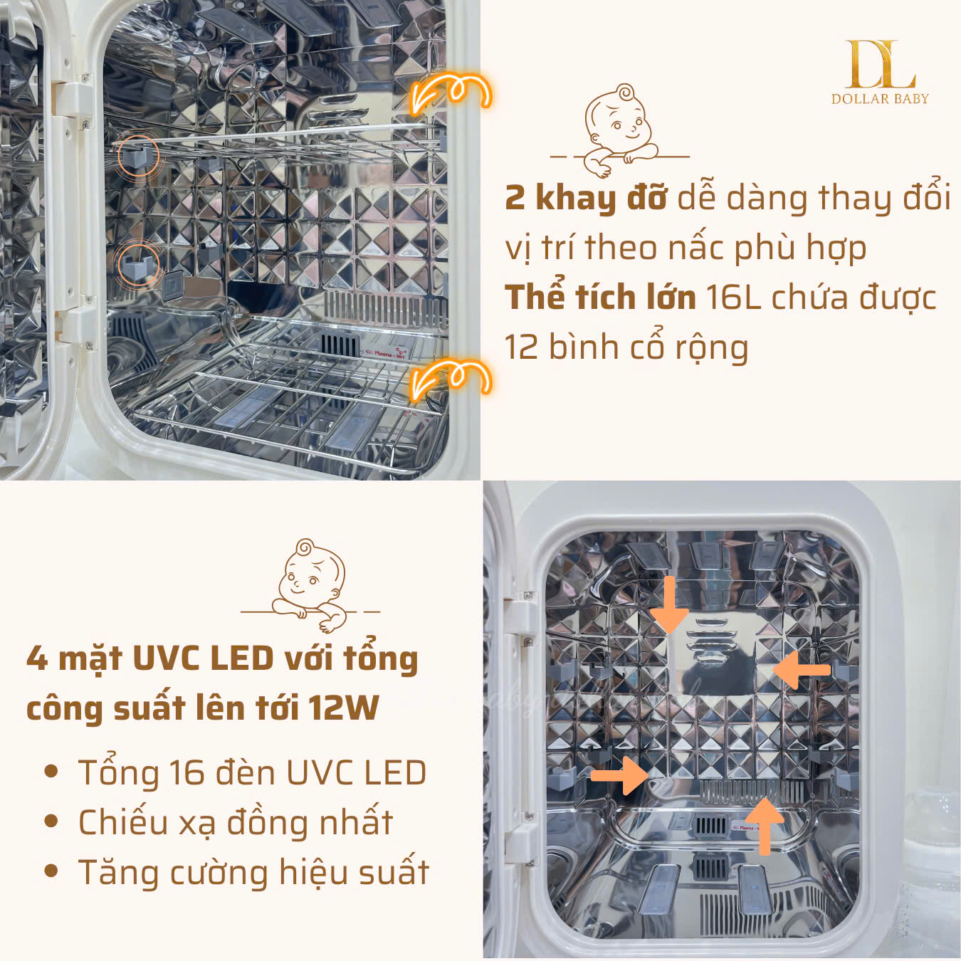  FATZ BABY - Máy Tiệt Trùng UVC - LED Ion PLASMAX 3 